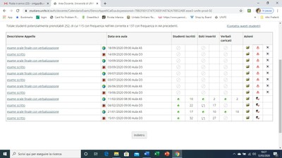 date appelli d'esame