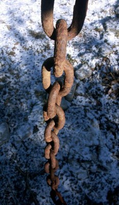 Rusted metallic chain