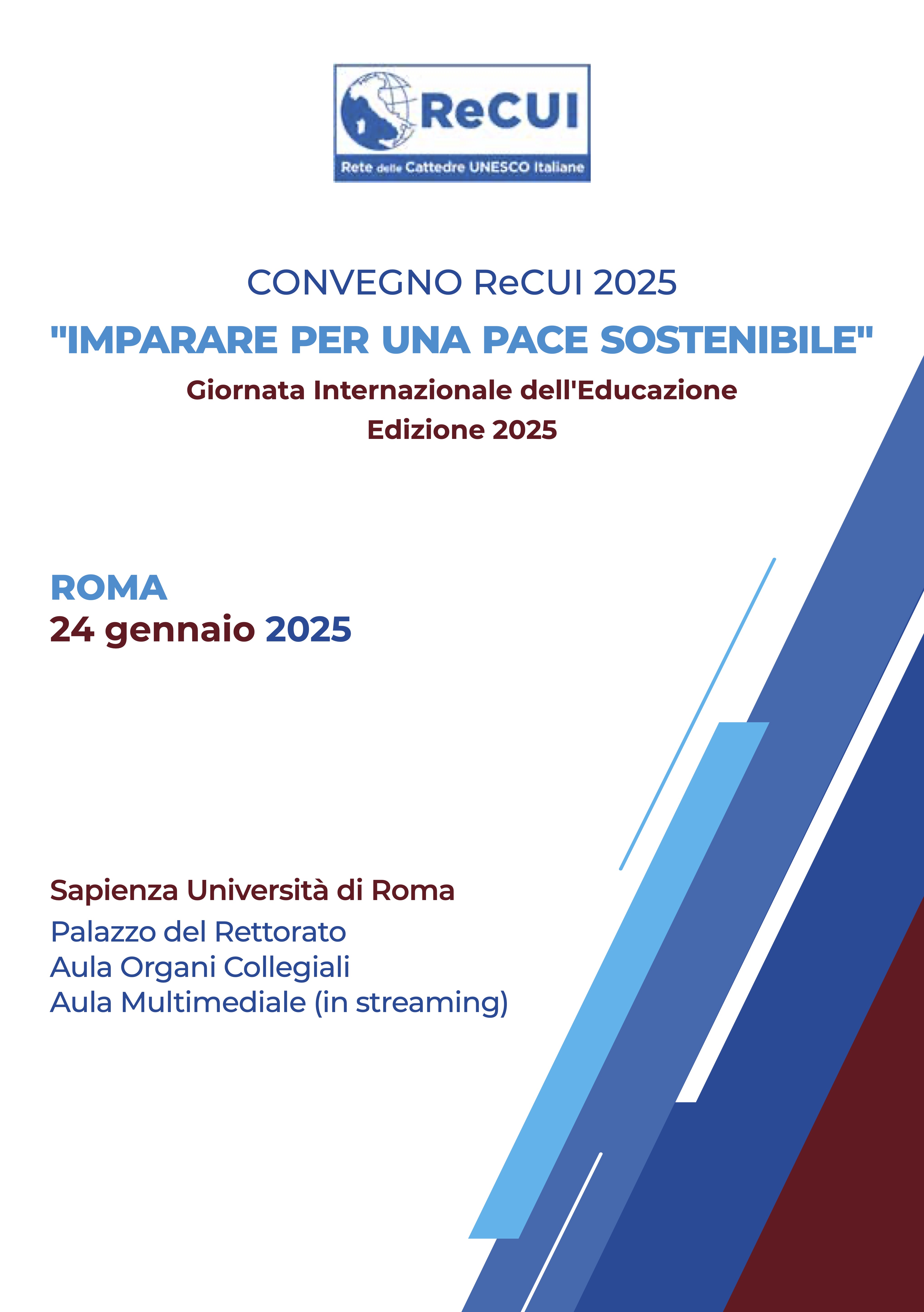 Flyer Convegno Cattedra UNESCO 2025