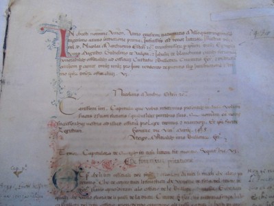 Incipit statuto bollette Fe (1438)