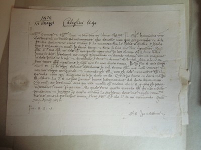 lettera di Caleffini 1470